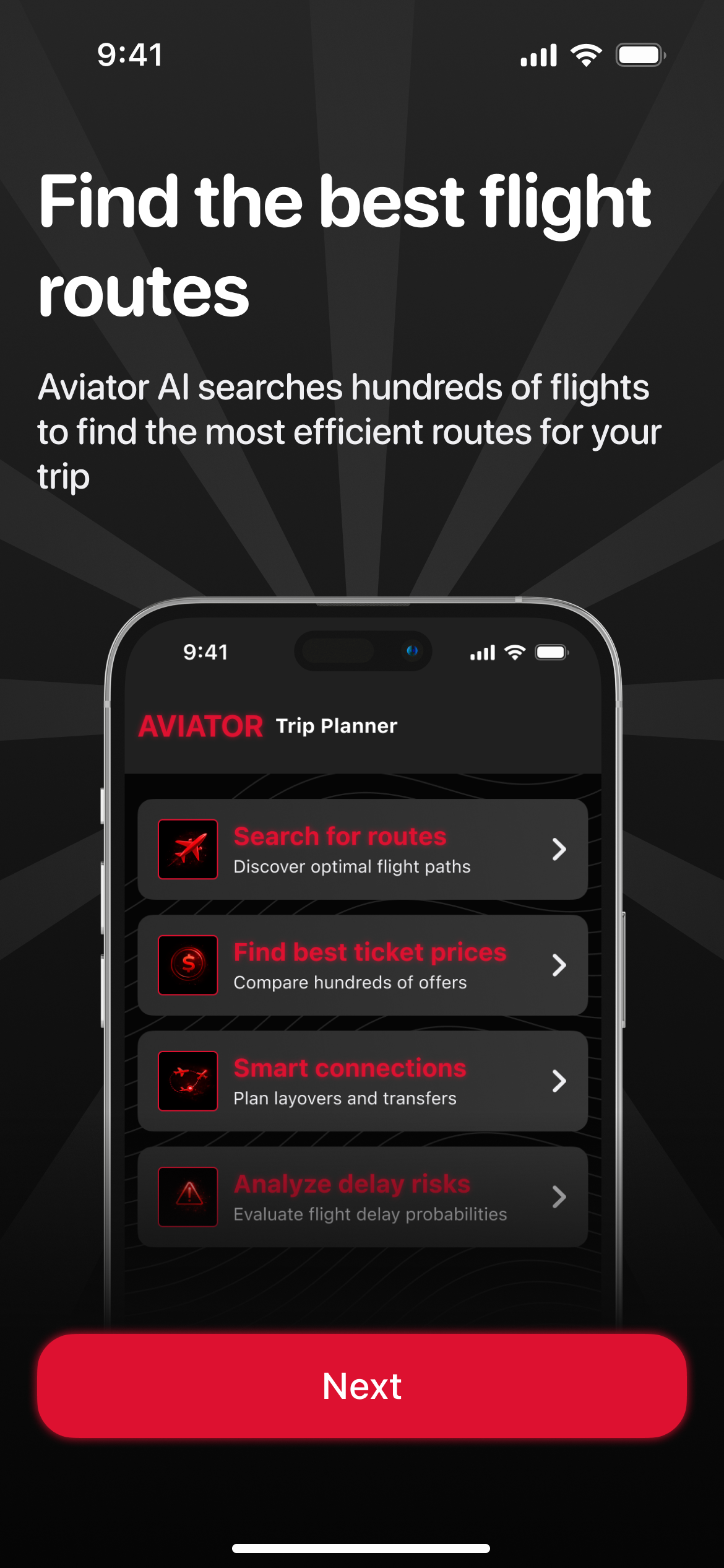 App screenshot — chat with AI